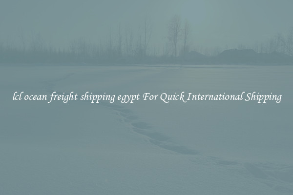 lcl ocean freight shipping egypt For Quick International Shipping