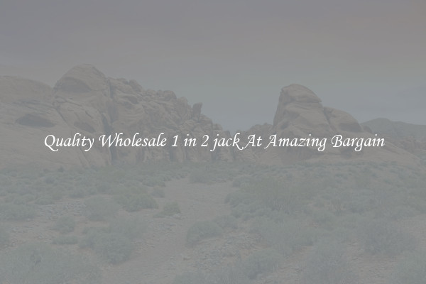 Quality Wholesale 1 in 2 jack At Amazing Bargain