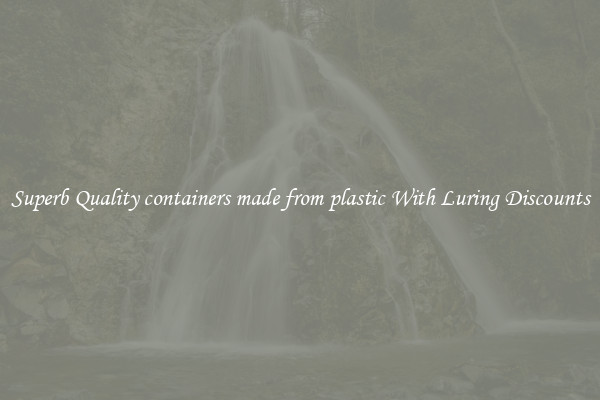 Superb Quality containers made from plastic With Luring Discounts