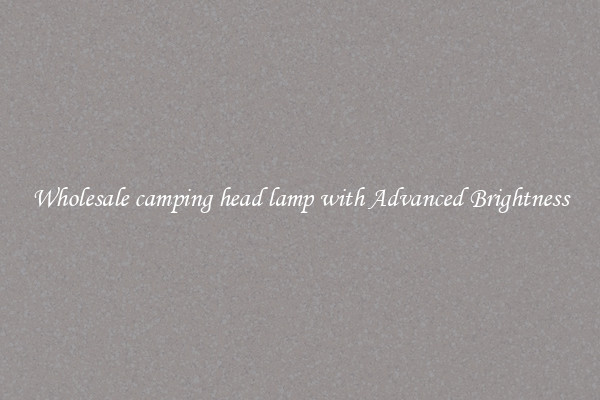 Wholesale camping head lamp with Advanced Brightness