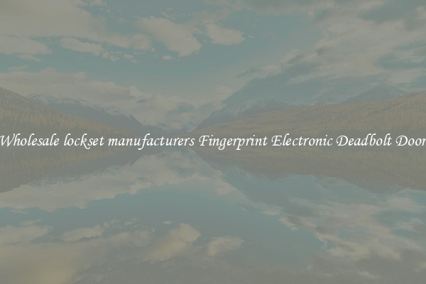 Wholesale lockset manufacturers Fingerprint Electronic Deadbolt Door 