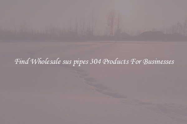 Find Wholesale sus pipes 304 Products For Businesses