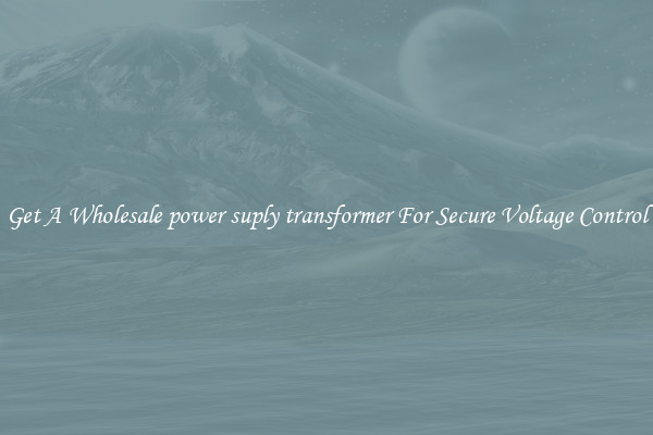 Get A Wholesale power suply transformer For Secure Voltage Control