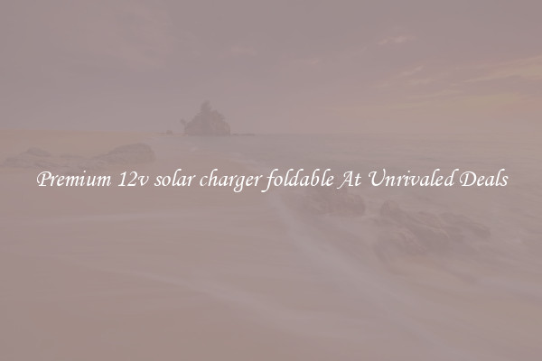 Premium 12v solar charger foldable At Unrivaled Deals