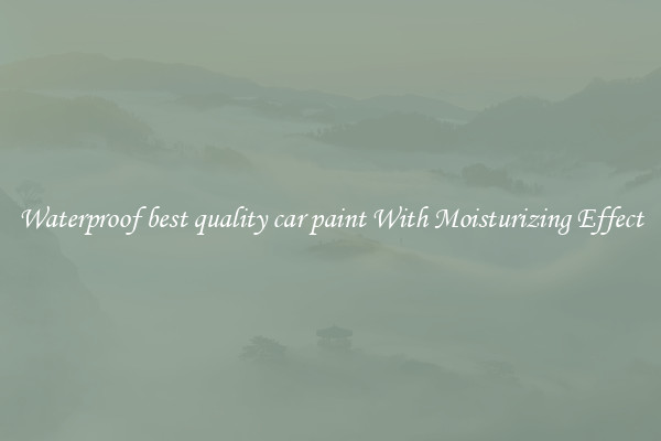 Waterproof best quality car paint With Moisturizing Effect
