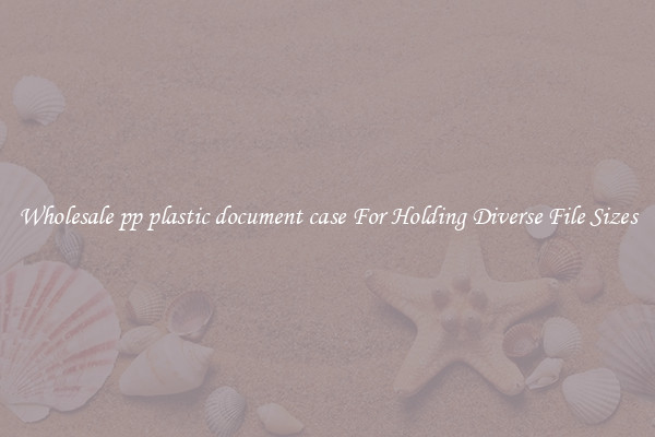 Wholesale pp plastic document case For Holding Diverse File Sizes