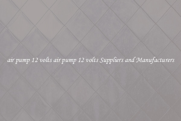 air pump 12 volts air pump 12 volts Suppliers and Manufacturers
