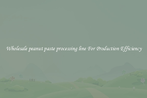 Wholesale peanut paste processing line For Production Efficiency