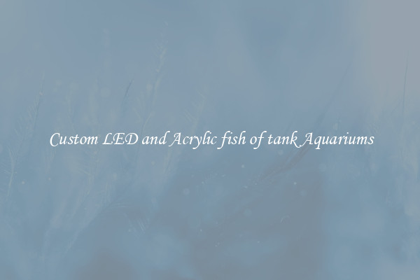 Custom LED and Acrylic fish of tank Aquariums