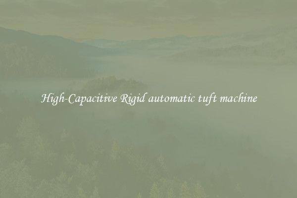 High-Capacitive Rigid automatic tuft machine